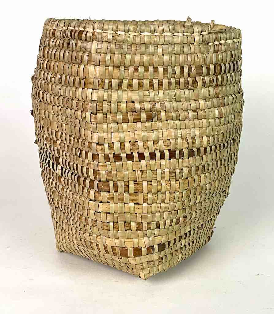 Handwoven Flexible Small Cylindrical Swampgrass Basket