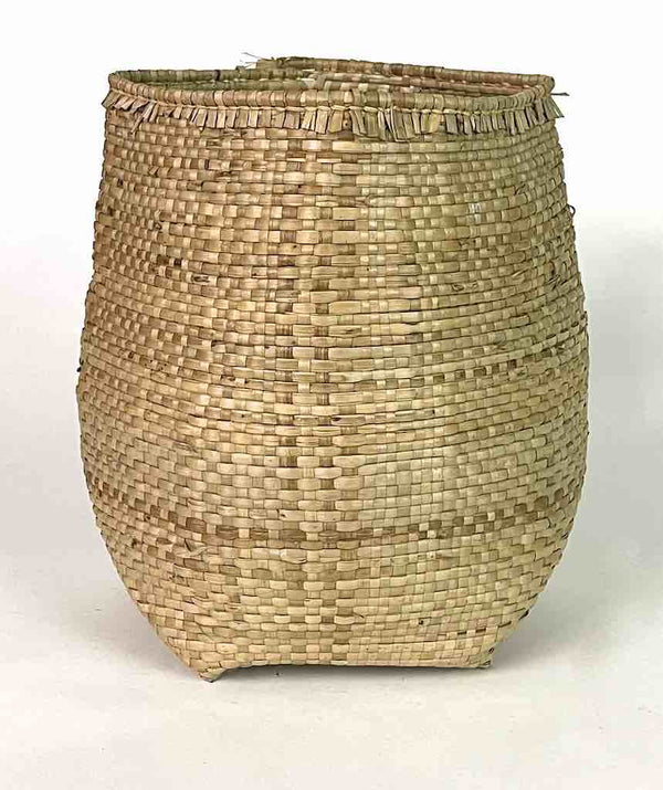 Handwoven Flexible Small Cylindrical Swampgrass Basket