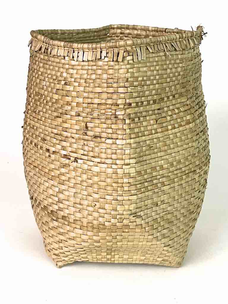 Handwoven Flexible Small Cylindrical Swampgrass Basket