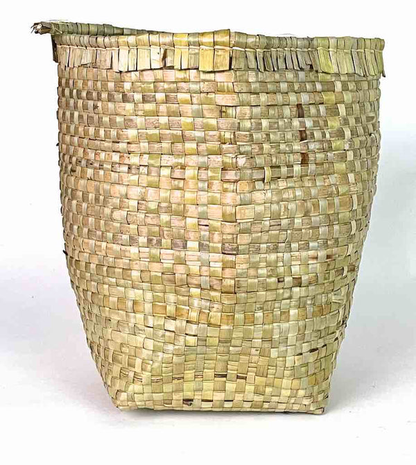 Handwoven Flexible Small Cylindrical Swampgrass Basket