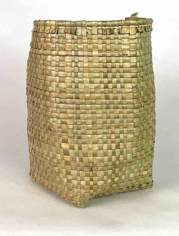 Handwoven Flexible Small Cylindrical Swampgrass Basket