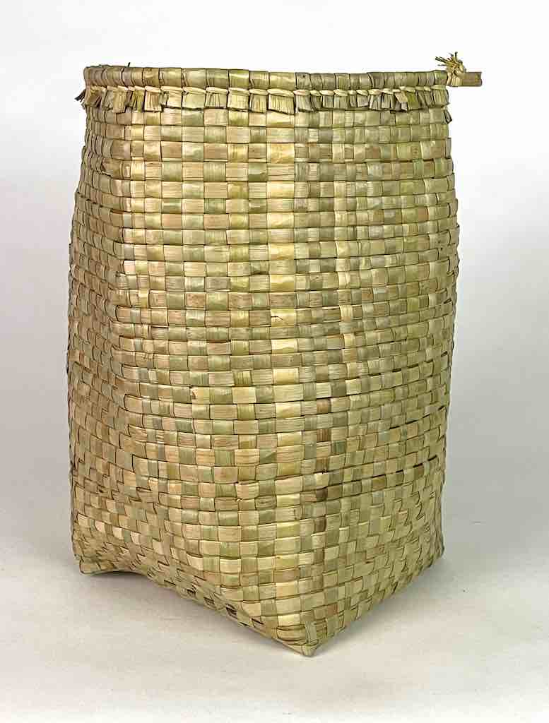Handwoven Flexible Small Cylindrical Swampgrass Basket