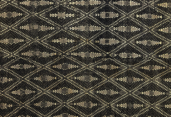 Vintage Black Tay Blanket from Vietnam - Niger Bend