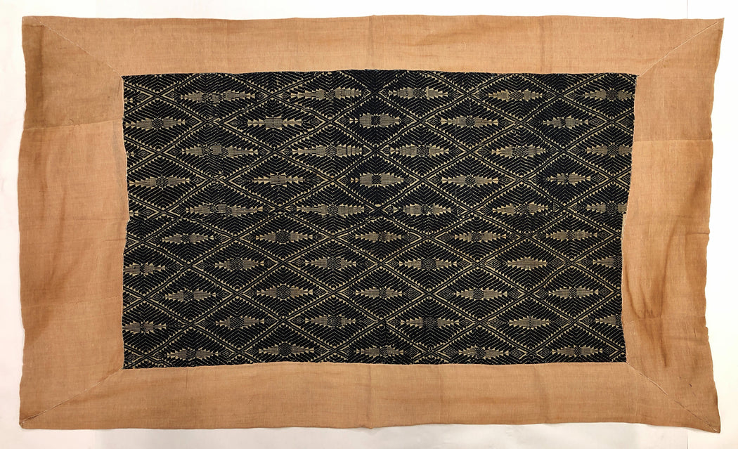 Vintage Black Tay Blanket from Vietnam - Niger Bend