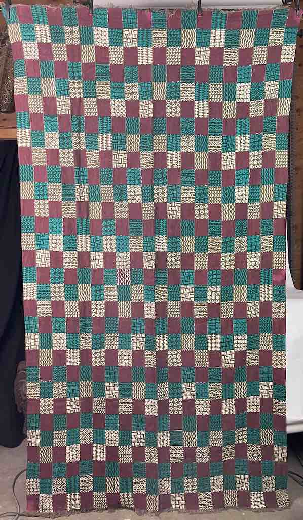 XL Fulani Peulh African Colorful Mudcloth Textile | 88 x 46"