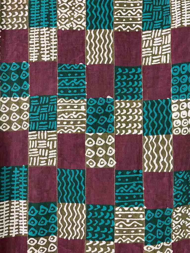 XL Fulani Peulh African Colorful Mudcloth Textile | 88 x 46"