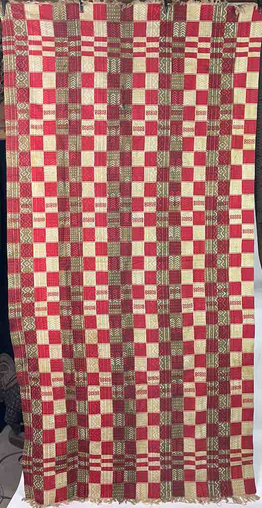 XL Fulani Peulh African Colorful Mudcloth Textile | 91 x 45"