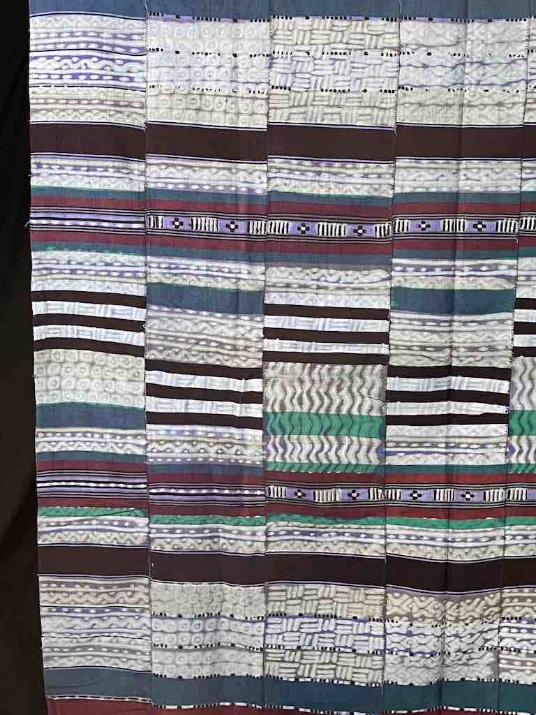 XL Fulani Peulh African Colorful Mudcloth Textile | 83 x 50"