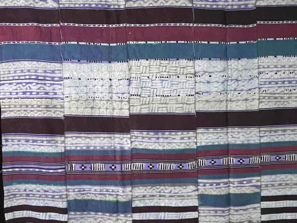 XL Fulani Peulh African Colorful Mudcloth Textile | 83 x 50"