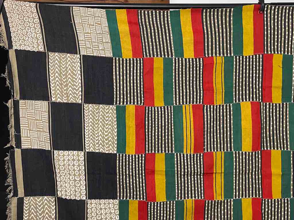 XL Fulani Peulh African Colorful Mudcloth Textile | 67 x 45"