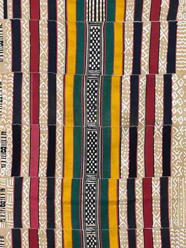 XL Fulani Peulh African Colorful Mudcloth Textile | 82 x 49"