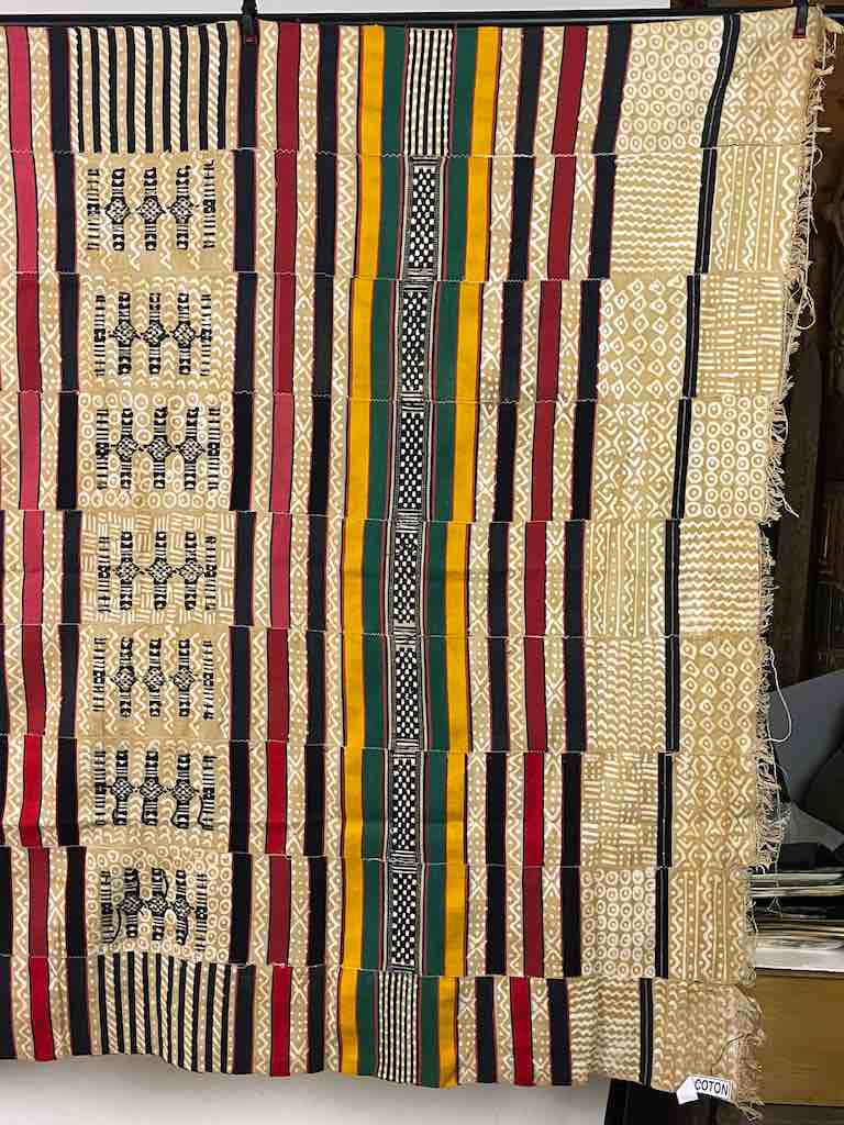 XL Fulani Peulh African Colorful Mudcloth Textile | 82 x 49"