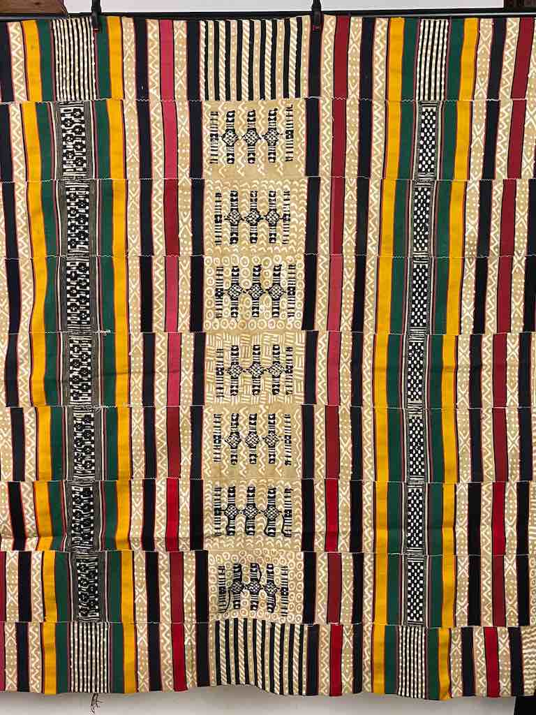 XL Fulani Peulh African Colorful Mudcloth Textile | 82 x 49"