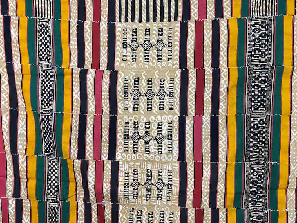 XL Fulani Peulh African Colorful Mudcloth Textile | 82 x 49"