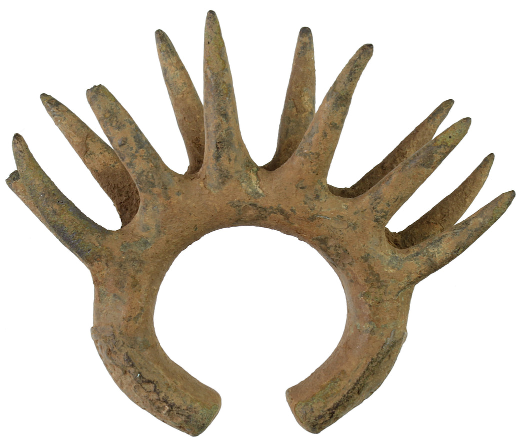 Heavy Solid Excavated Brass Bracelet from Niger - Niger Bend