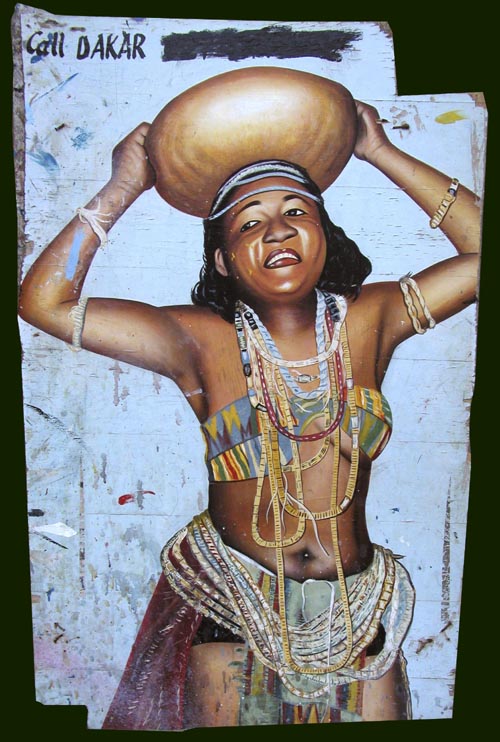 Commercial artist advertising sign – woman