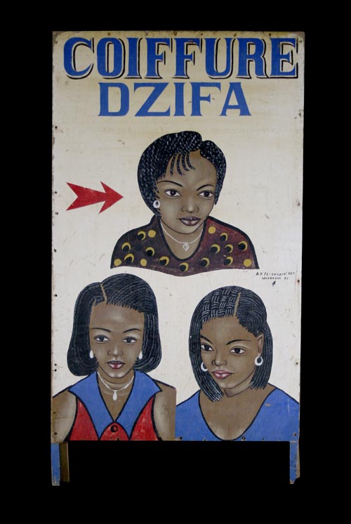 3-African Woman Portrait Head Beauty Salon Sandwich Sign – Side B