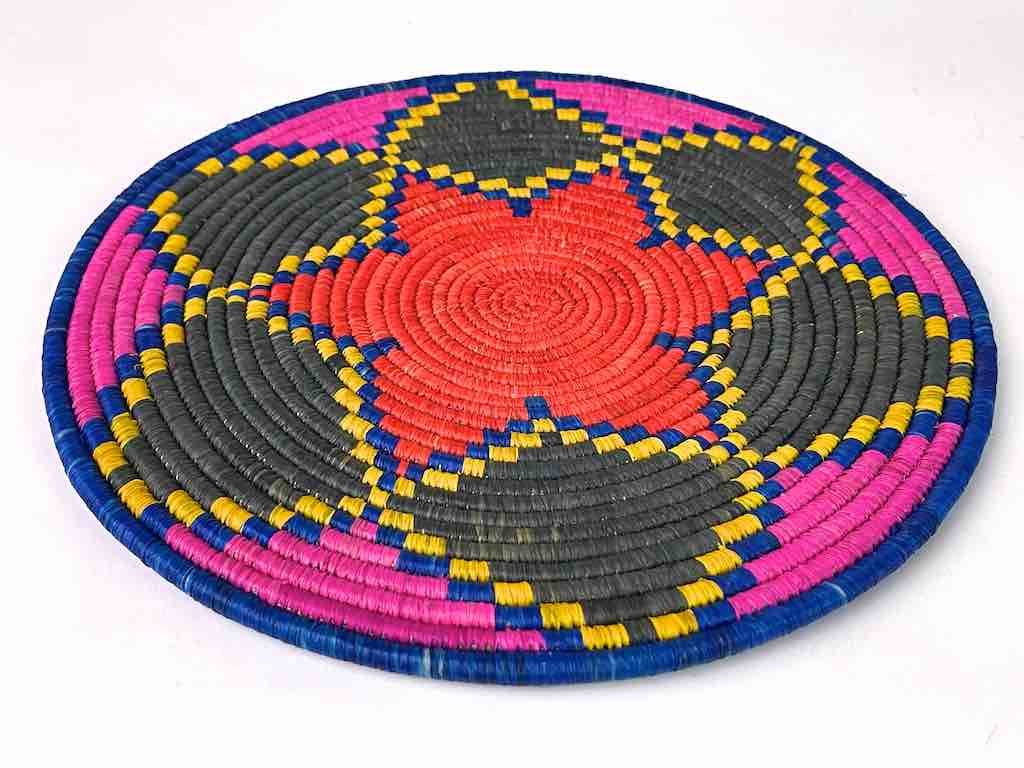 Medium Handwoven Rwenzori Raffia Basket/Plate | 10"