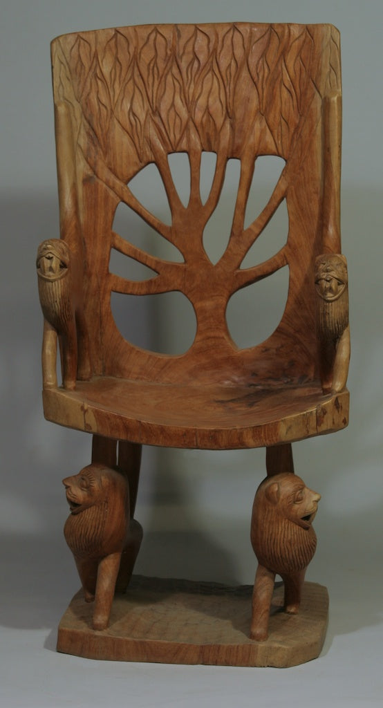 Lion motif chair – tall back