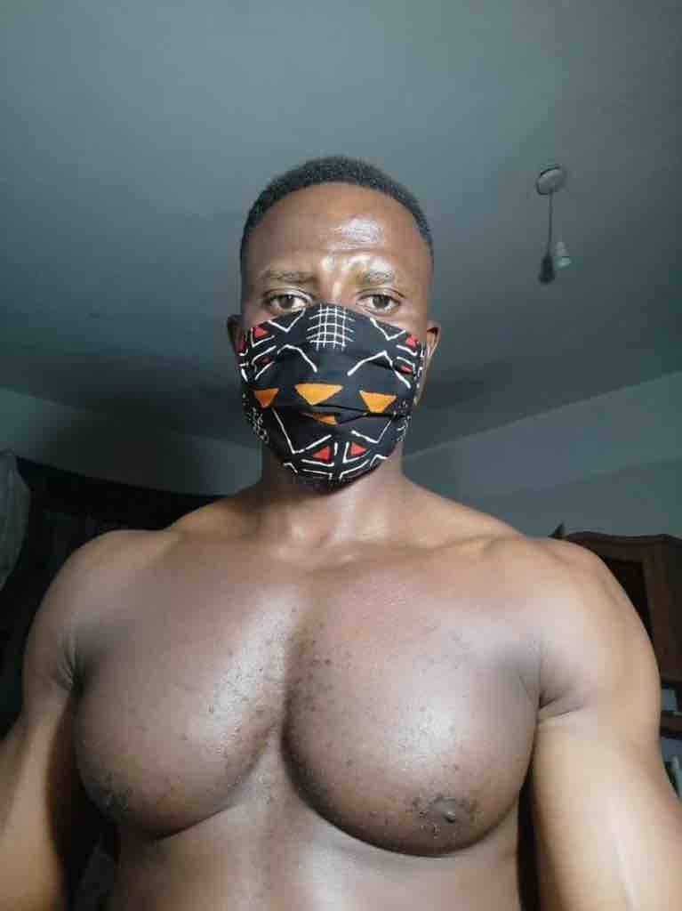 100% Cotton Dutch Wax Print Ghanaian African Mudcloth Face Mask