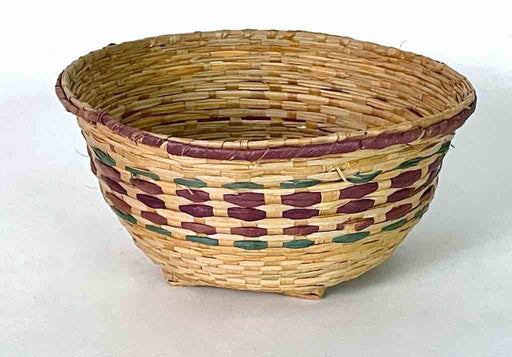 Small Rare "Soft" Straw Woven Mali Basket | 3 x 7"