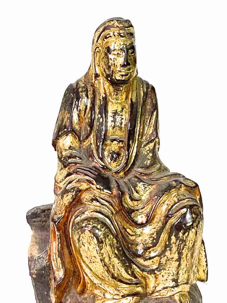 Antique Gold Color Vietnamese Buddha Statue