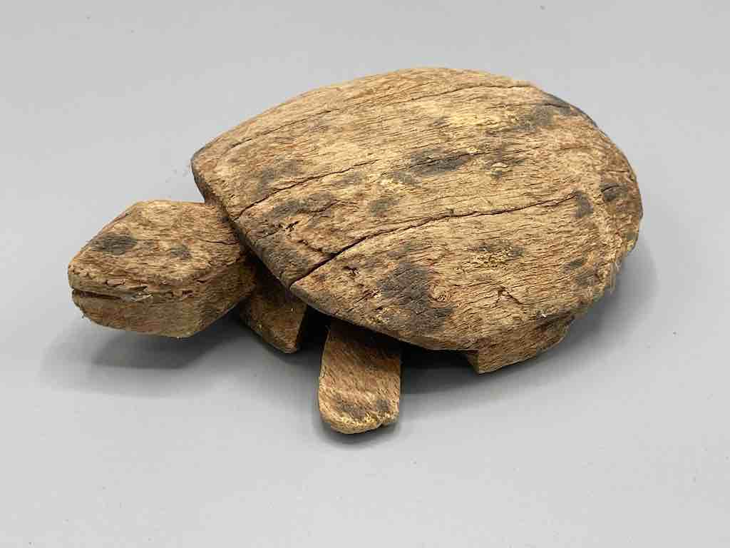 Vintage African Wood Turtle Spirit Figure - Mali