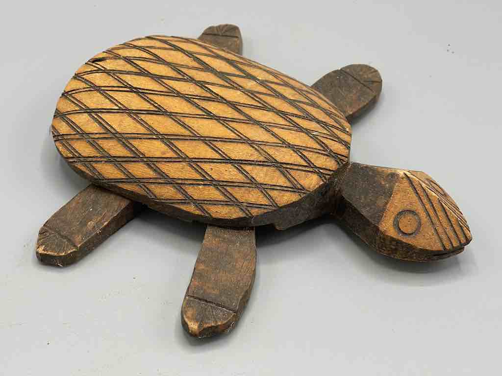 African Wood Turtle Spirit Figure - Mali