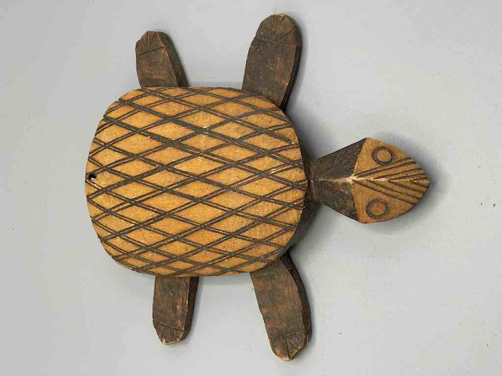 African Wood Turtle Spirit Figure - Mali