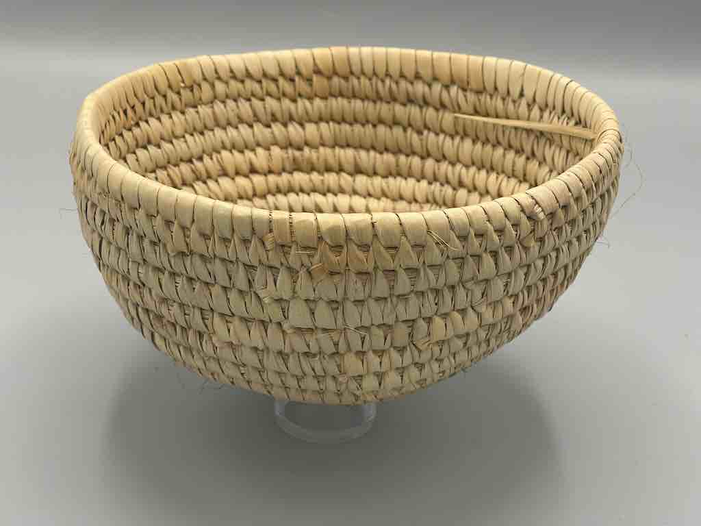 Small Large Coil Raffia Bowl Basket - Burkina Faso | 7.5 x 4"