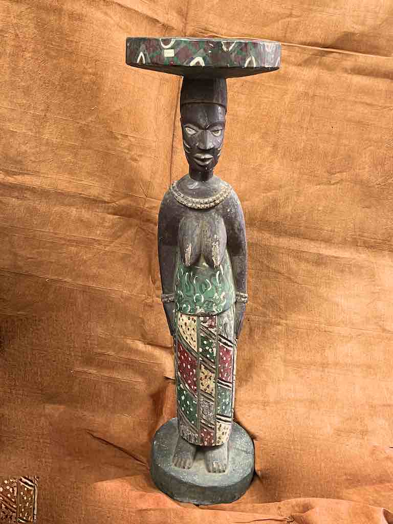 Vintage Yoruba Female Ancestor Spirit Statue | 35" - Nigeria