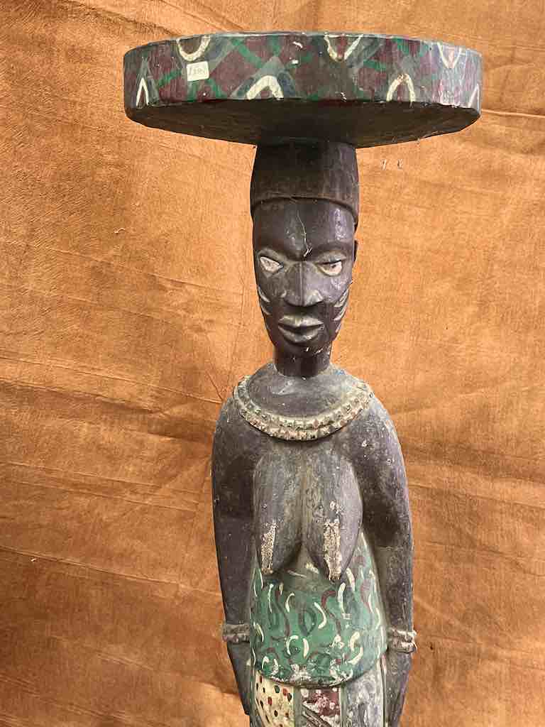 Vintage Yoruba Female Ancestor Spirit Statue | 35" - Nigeria