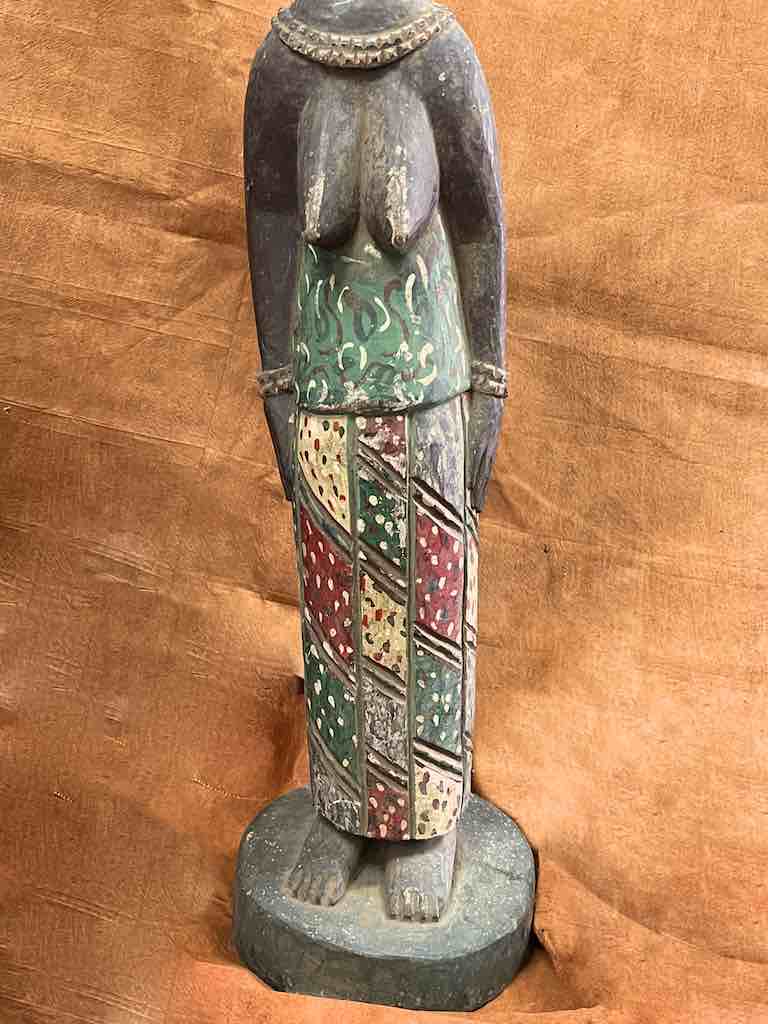 Vintage Yoruba Female Ancestor Spirit Statue | 35" - Nigeria