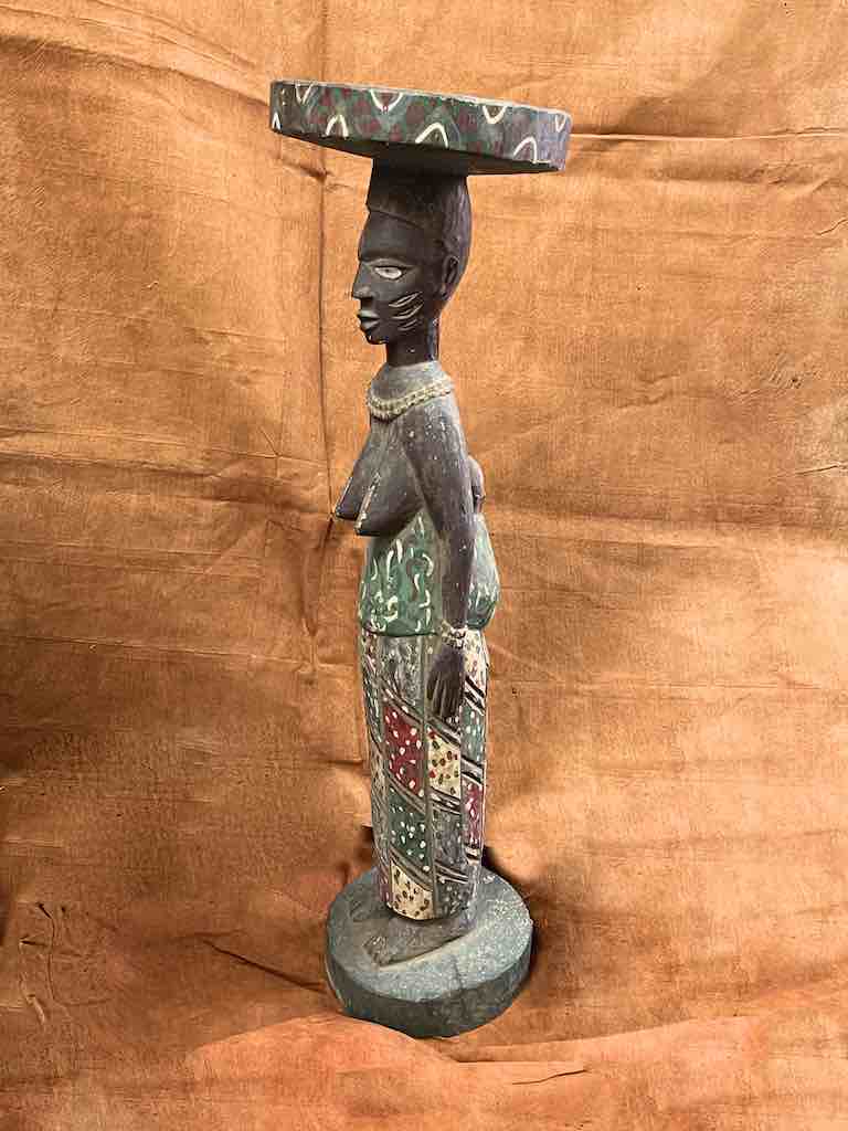 Vintage Yoruba Female Ancestor Spirit Statue | 35" - Nigeria