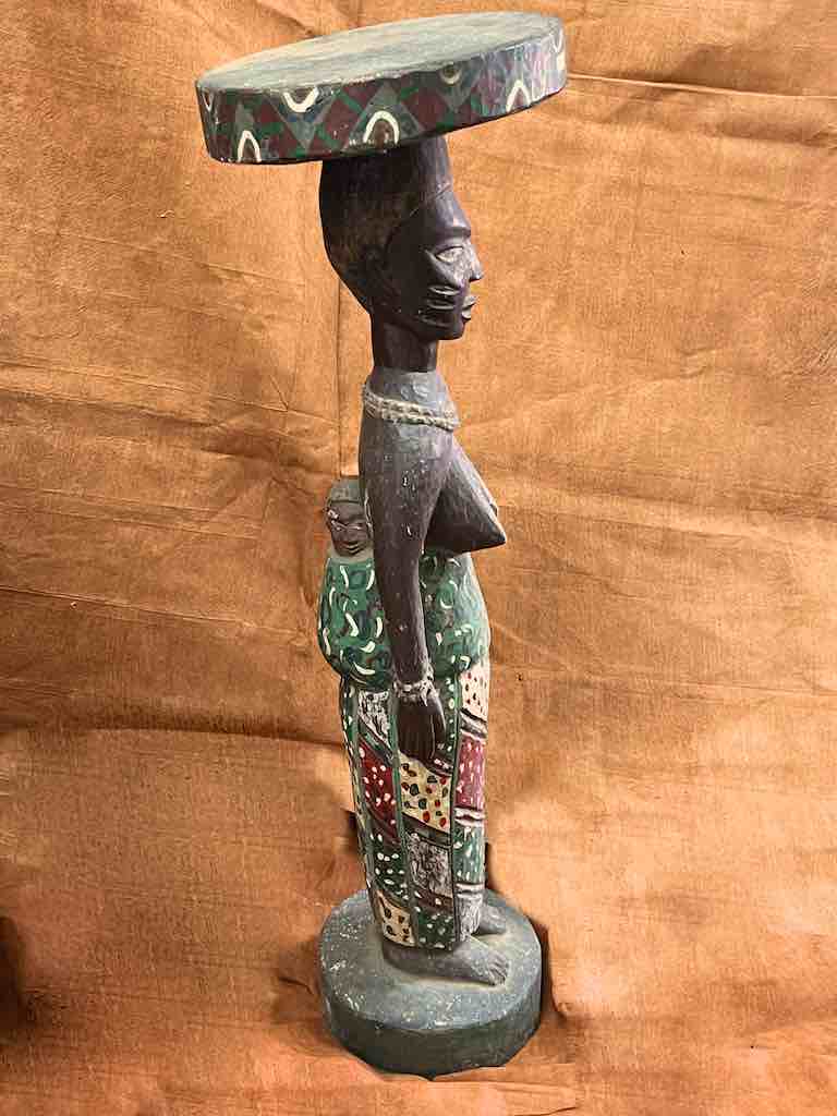 Vintage Yoruba Female Ancestor Spirit Statue | 35" - Nigeria