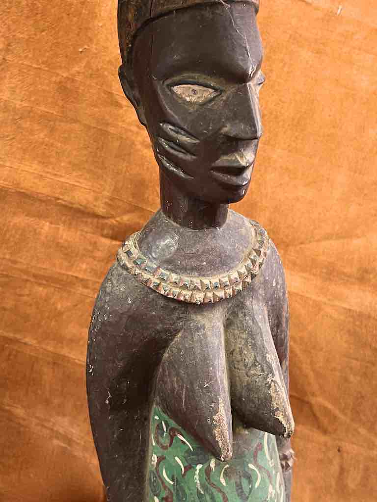 Vintage Yoruba Female Ancestor Spirit Statue | 35" - Nigeria