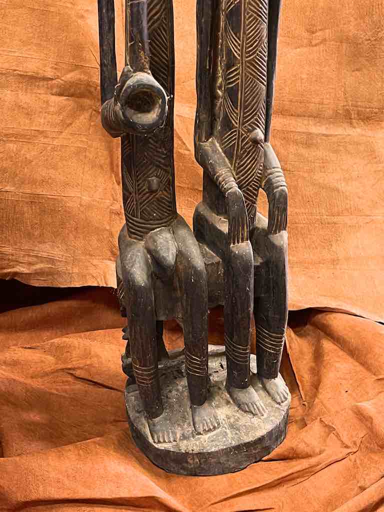 Dogon Primordial Couple Ancestor Spirit Statue | 42" - Mali