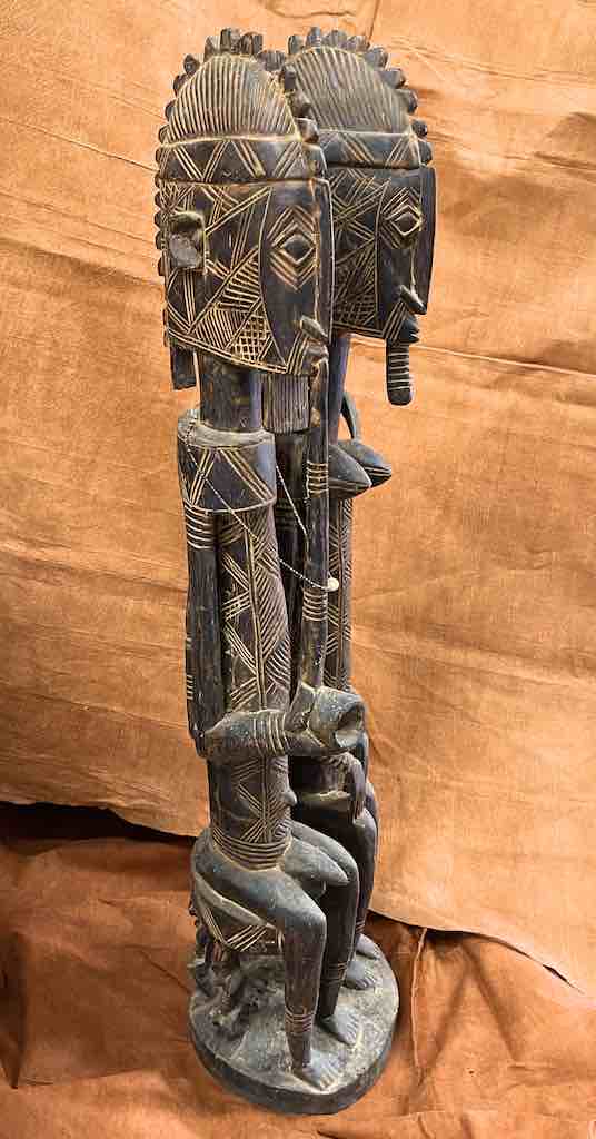 Dogon Primordial Couple Ancestor Spirit Statue | 42" - Mali