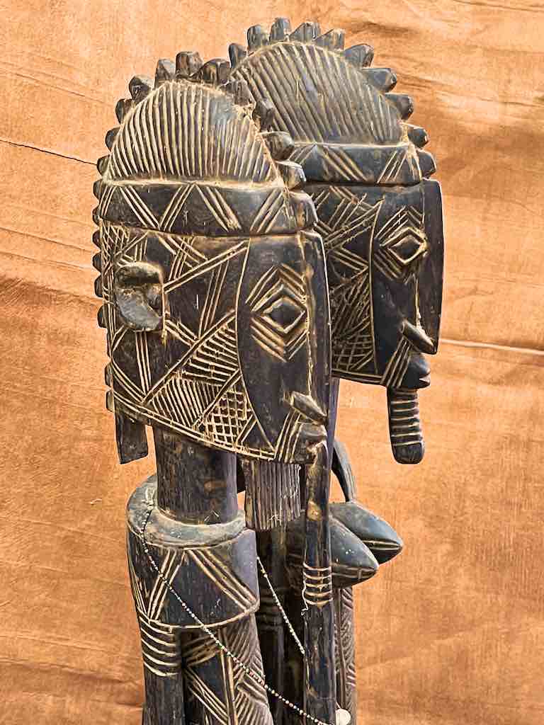 Dogon Primordial Couple Ancestor Spirit Statue | 42" - Mali