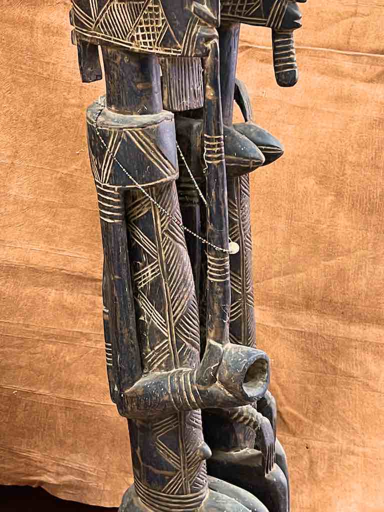 Dogon Primordial Couple Ancestor Spirit Statue | 42" - Mali