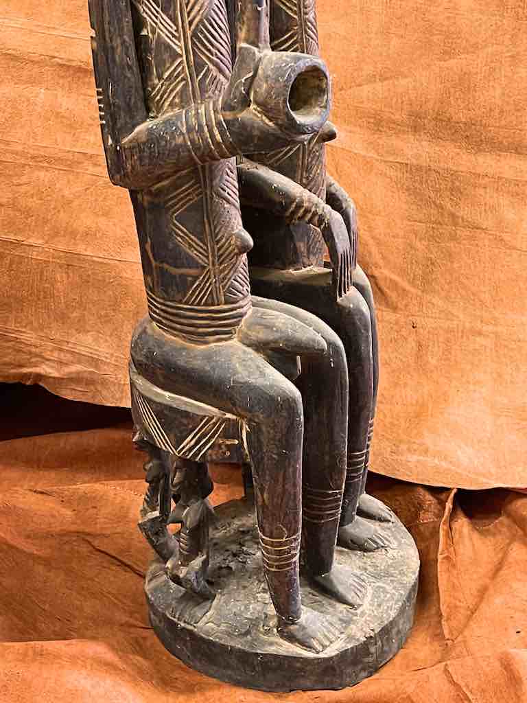 Dogon Primordial Couple Ancestor Spirit Statue | 42" - Mali