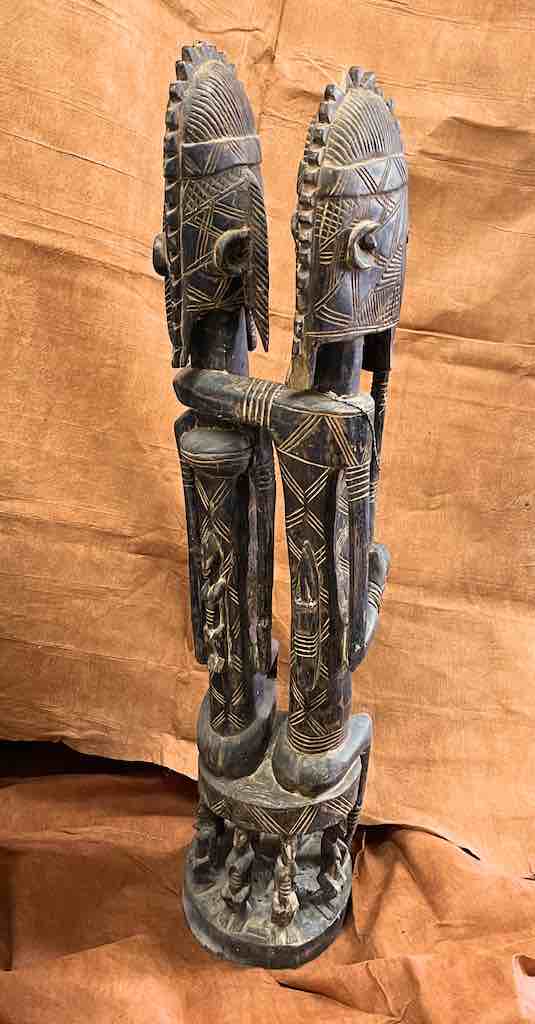 Dogon Primordial Couple Ancestor Spirit Statue | 42" - Mali