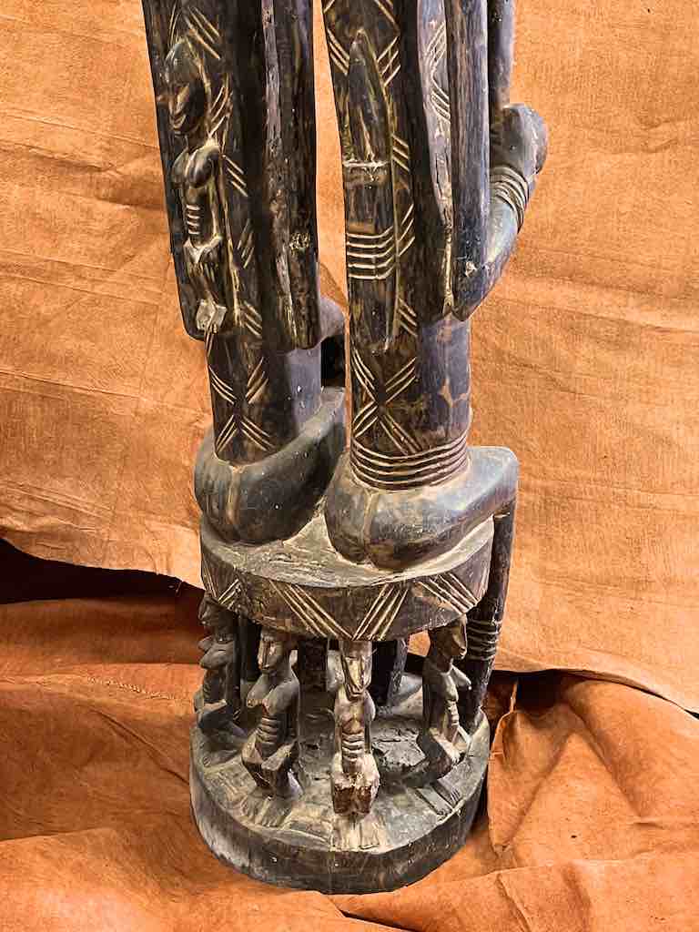 Dogon Primordial Couple Ancestor Spirit Statue | 42" - Mali