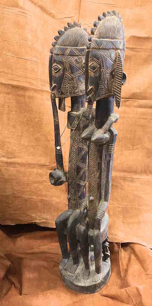 Dogon Primordial Couple Ancestor Spirit Statue | 42" - Mali