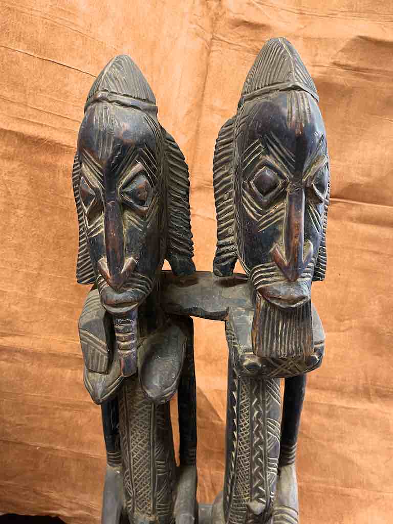 Dogon Primordial Couple Ancestor Spirit Statue | 42" - Mali