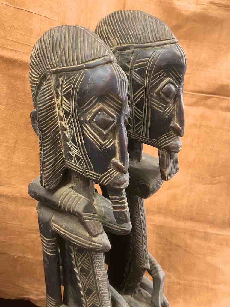 Dogon Primordial Couple Ancestor Spirit Statue | 42" - Mali