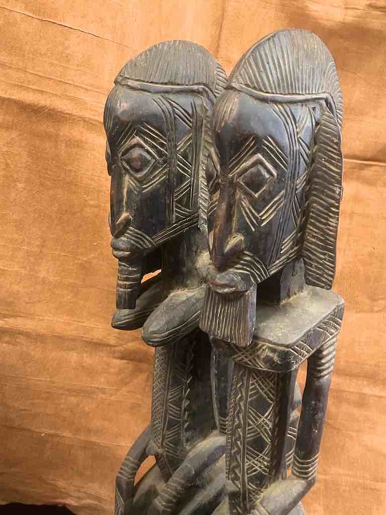 Dogon Primordial Couple Ancestor Spirit Statue | 42" - Mali