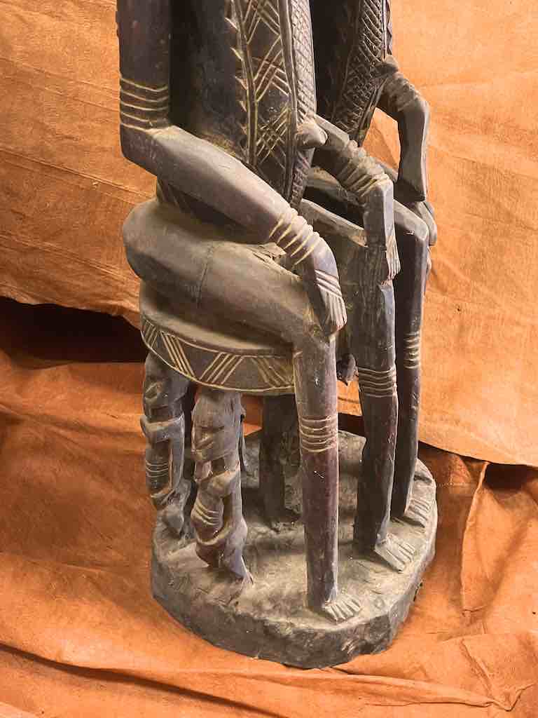 Dogon Primordial Couple Ancestor Spirit Statue | 42" - Mali