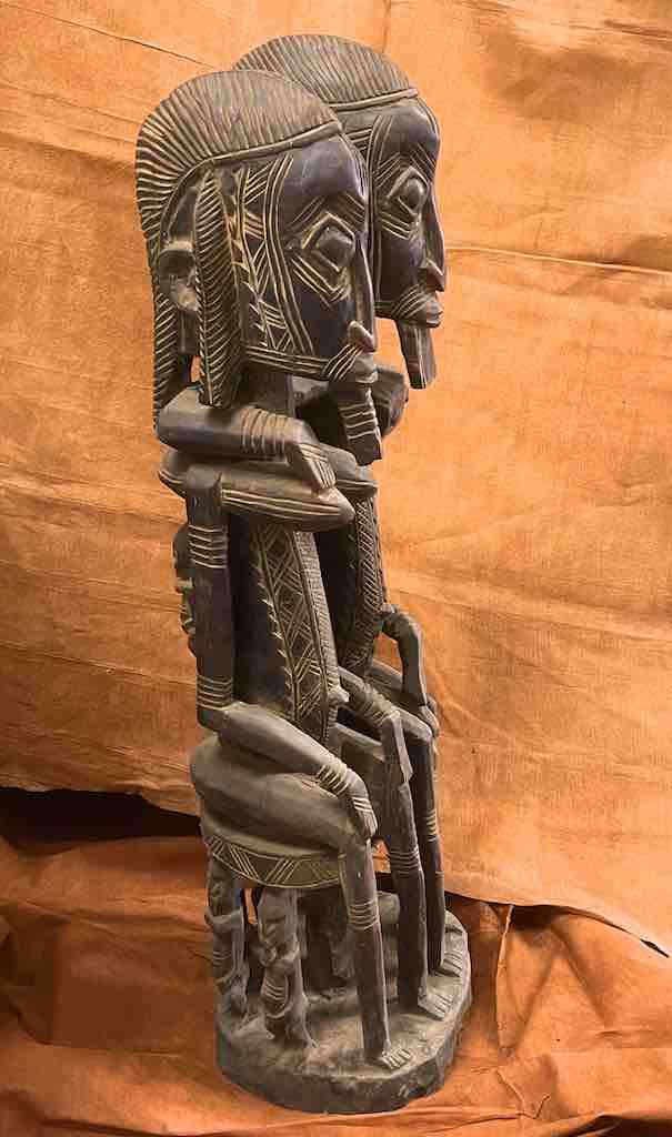 Dogon Primordial Couple Ancestor Spirit Statue | 42" - Mali