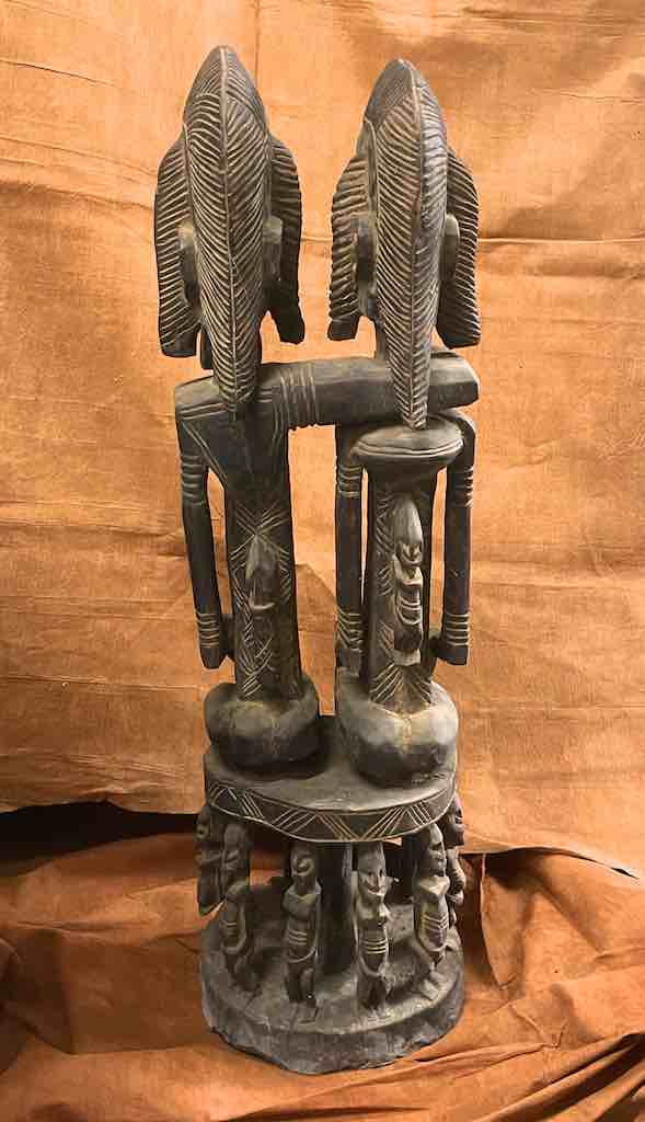 Dogon Primordial Couple Ancestor Spirit Statue | 42" - Mali